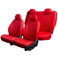 Чехлы Премиум Экокожа Байрон Ромб на Fiat Albea 2002-2012 г.в.